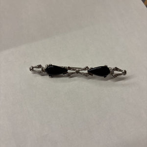 Brooch Two Black Tear Drops