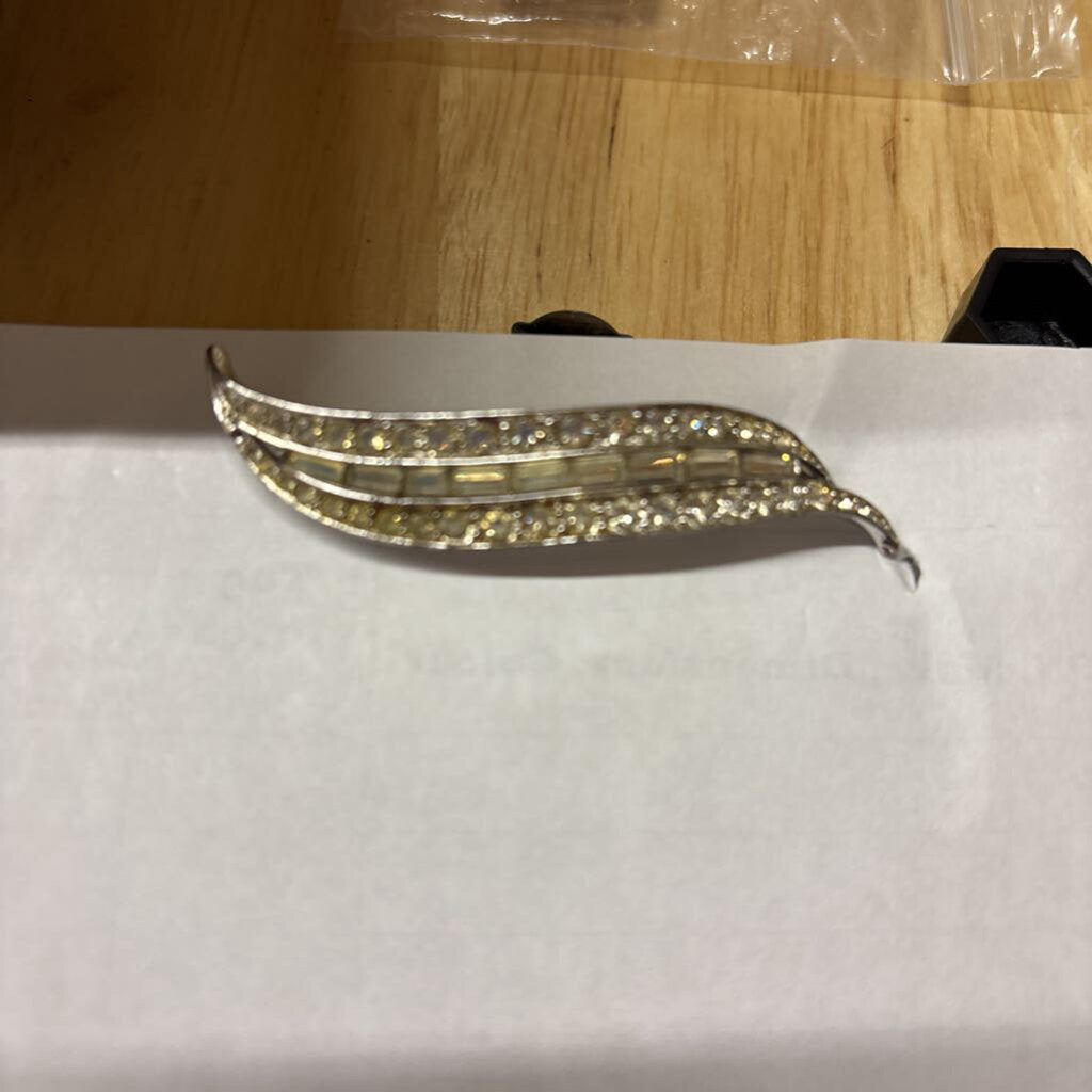 Brooch Marcel Boucher Leaf Crystals