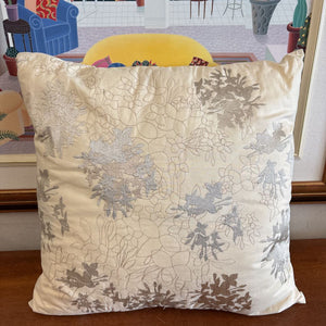 Cream Embroidered Pillow