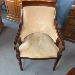 BOMBAY Arm Chair w Taupe Fabric