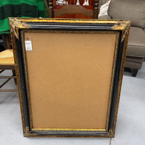 Black Frame w Ornate Gold Corners (some damage on corners)