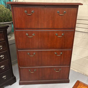 Bush Furniture Tall Filing Cabinet w 4 Drawers & Key