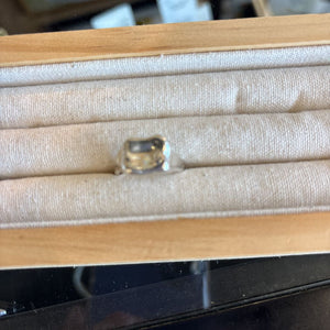 Sterling Hammered Signet Ring