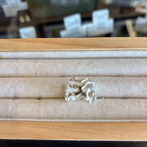 Sterling Molten Wave Ring