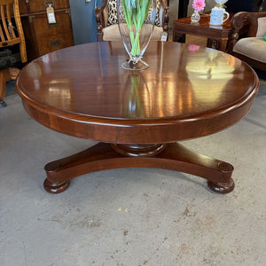 Magohany Empire Style Round Pedestal Coffee Table
