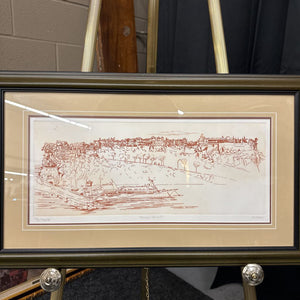 'Monaco: the Rock' by O. Celest - Framed Etching