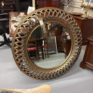 Round Mirror Ornate Woven Frame