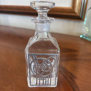 Mini Royal Crystal Rock Decanter w Sterling Silver Overlay Design