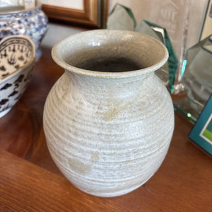 Beige Ceramic Vase - From Cape Breton