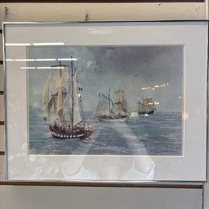 Framed Art Print "Brigatine Challenge" by James A. Woods