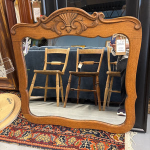 Antique Oak Carved Mirror