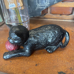 Vintage "Bretby" Pottery Black Cat Figurine