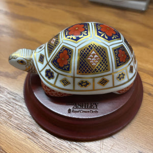 Imari Turtle Paperweight Bone China Ashley Royal Crown Derby