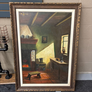 Vintage Oil Painting by Dutch Artist De Koning