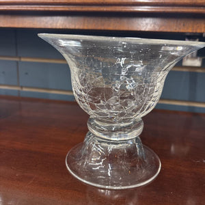 Vintage Crackled Glass Urn