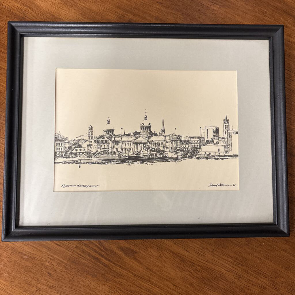 Framed "Kingston Waterfront" Lithograph Reproduction by David Holmes