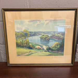 Framed Reproduction "The River Thames" by Frank Nevillo