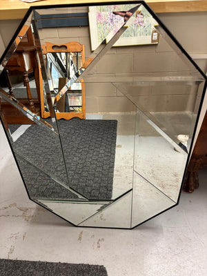 Ornately Beveled Hexagonal Mirror