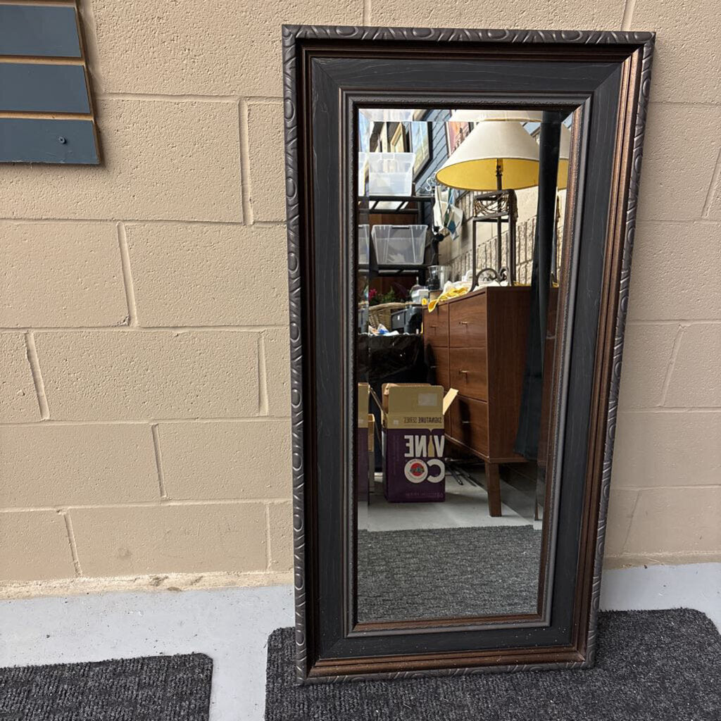Mirror Dark Carved Wooden Frame