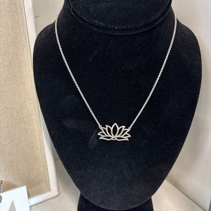Sterling Silver Lotus Necklace