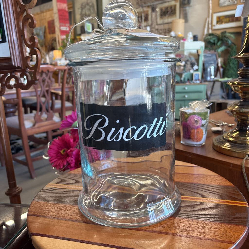 Biscotti Glass Jar w Lid