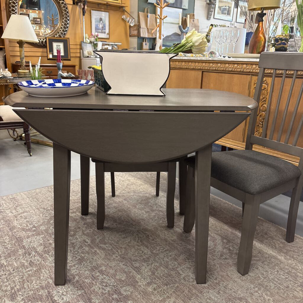 Ashley Furniture - Round Dropleaf Table w 2 Fabric Chairs