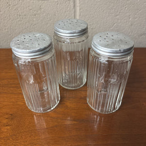 Set of 3 Vintage Hoosier Salt & Pepper Seasoning Jars