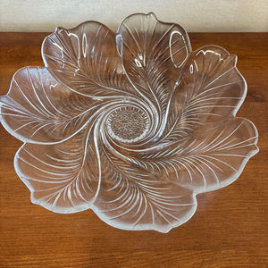 Vintage Crystal D'Arques Durand Floral Serving Bowl