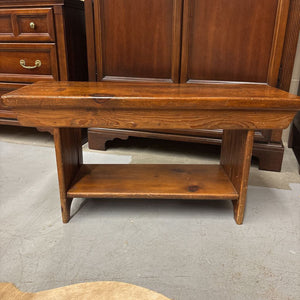 Vintage Solid Wood Pine Mudroom Bench