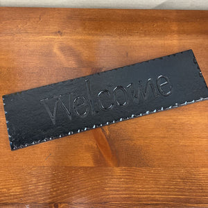 Cast Iron Black Welcome Sign
