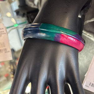 Vintage Multi-Coloured Leather Bangle