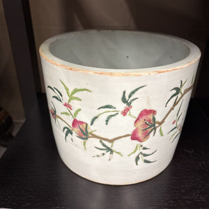 Chinese Porcelain Flower Pot/Planter w Peach Branches