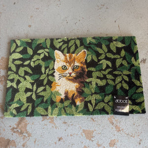 Kitten in Greenery Doormat - AN-2219