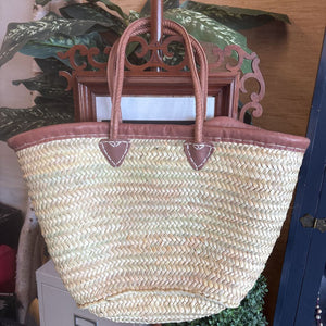 307 - Market Bag w Rounded Leather Shoulder Strap