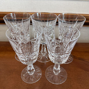 Waterford Signed Crystal 'KILDARE' White Wine Glass SET of 5