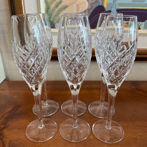 Waterford Etched Crystal 'LISMORE' Champagne Glass SET of 6