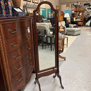 Bombay Solid Dark Wood Cheval Titling Mirror