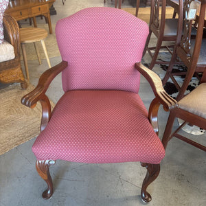 Burgundy Fabric Arm Chair