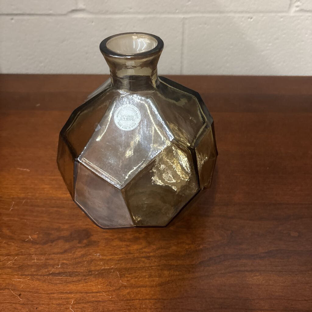 Vidrios San Miguel Amber Glass Vase - 100% Recycled Glass