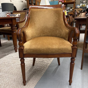 Arm Chair w Golden Fabric