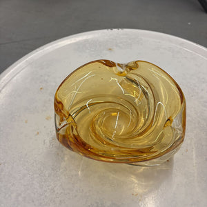 MCM Signed Chalet Sculptured Glass Bowl