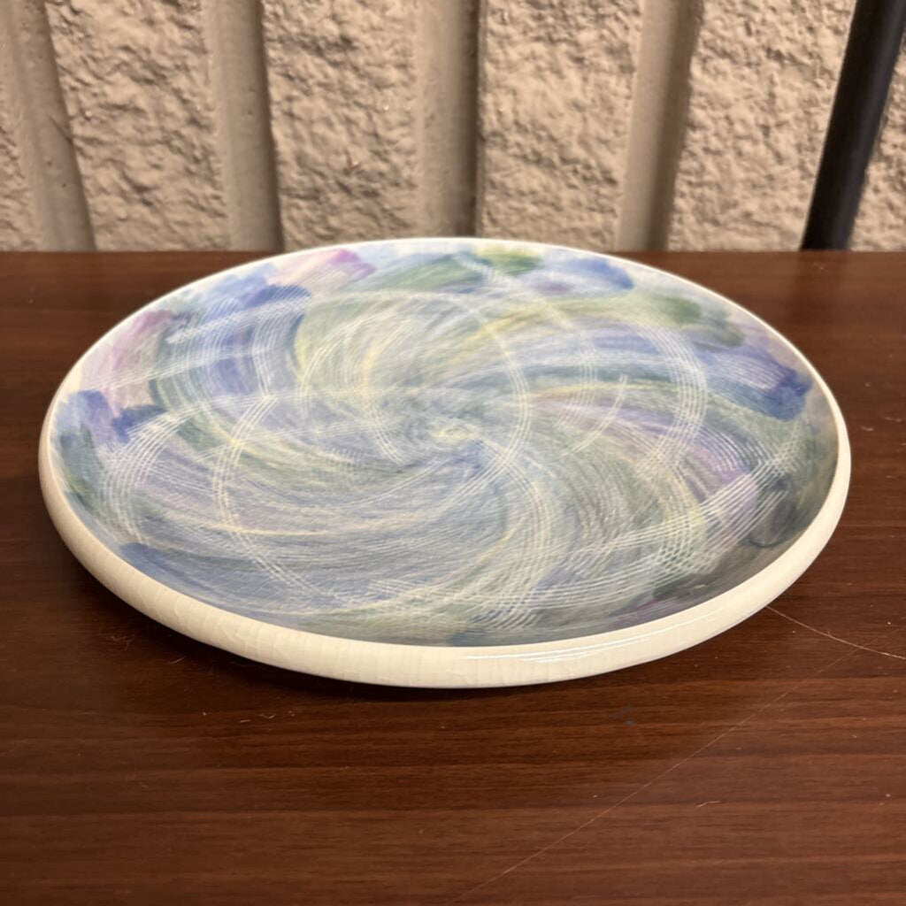 Ceramic Blue & Green Plate by Kingston's Marga Vanderwal
