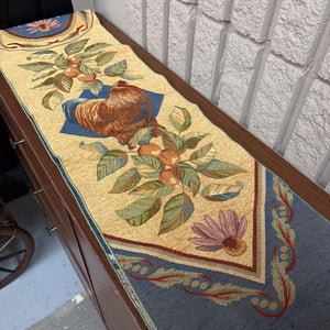 Rooster Woven Table Runner