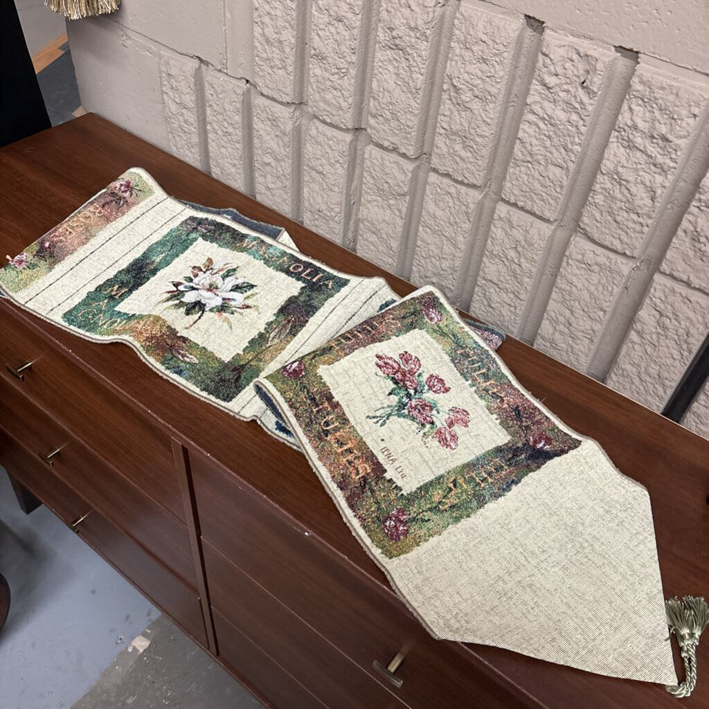 Floral Woven Table Runner