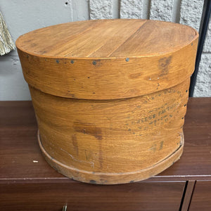 Vintage Rustic Round Wooden Cheese Box