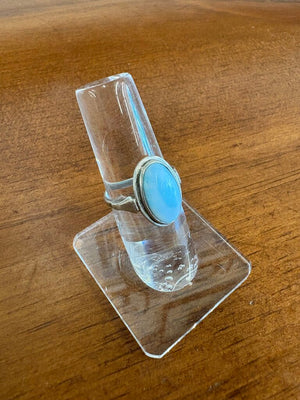 Blue Larimar Sterling Silver Ring