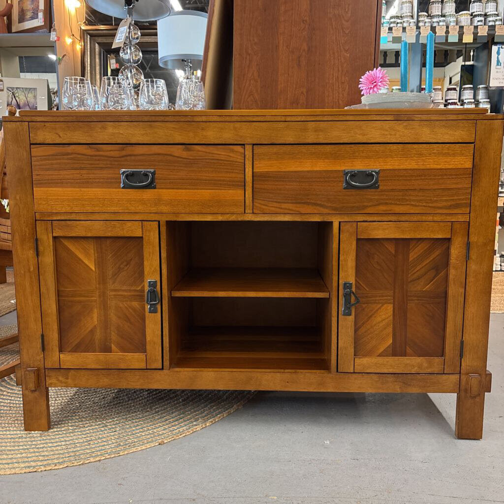 Walnut Sideboard w Black Hardware