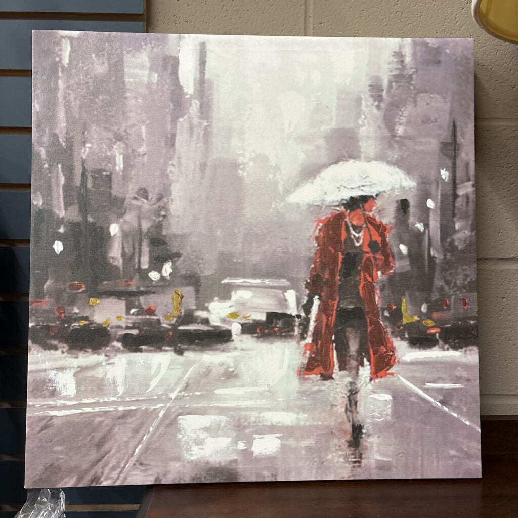 Lady in Red Canvas Print