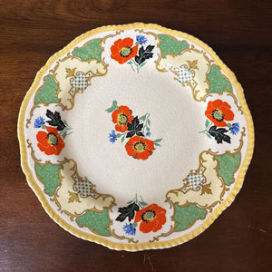 Vintage Floral Poppy Plate