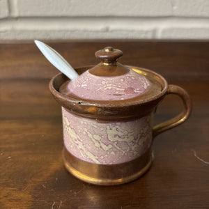 Ceramic Mustard Pot w Spoon